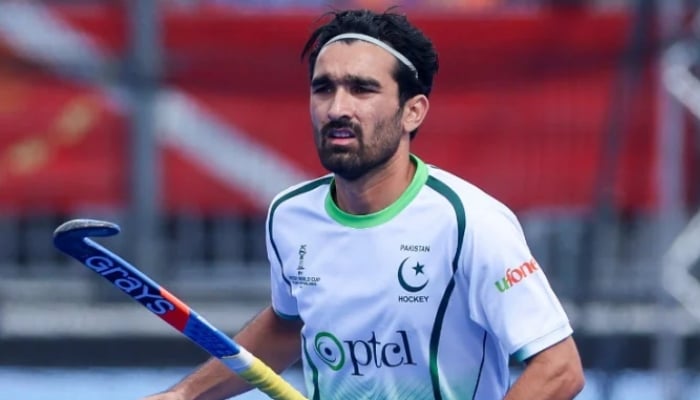 Pakistans Abdul Rehman looks on during the 2026 Mens FIH Hockey World Cup preliminary round match against India at Wagener Hockey Stadium in Amstelveen, Netherlands, August 19, 2026. — AFP