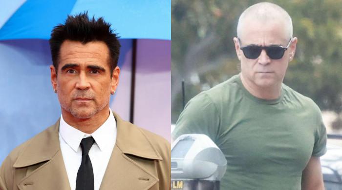 Colin Farrell debuts newly shaved head in Los Angeles