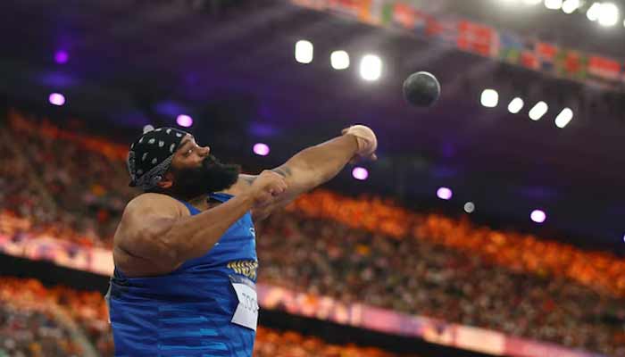 Tajinderpal Singh Toor of India in action during the mens shot put qualification at the Paris Olympics 2024. — Reuters