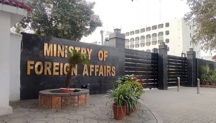 The facade of the Ministry of Foreign Affairs in Islamabad. — APP/File
