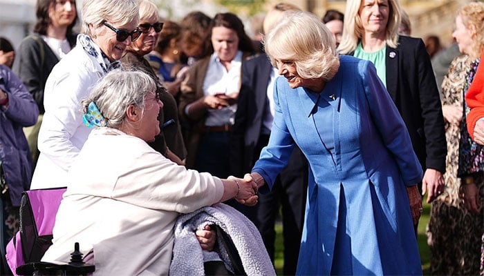 Queen Camilla enjoys literary afternoon with book lovers at Chatsworth House