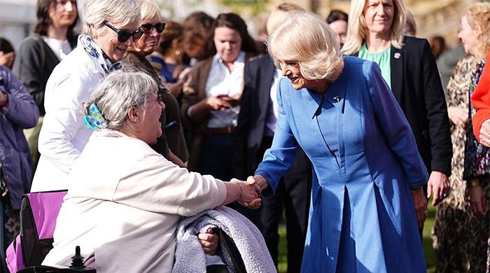 Queen Camilla enjoys literary afternoon with book lovers at Chatsworth House