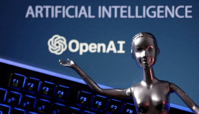 OpenAI logo and AI Artificial Intelligence words are seen in this illustration taken, May 4, 2023. — Reuters/File
