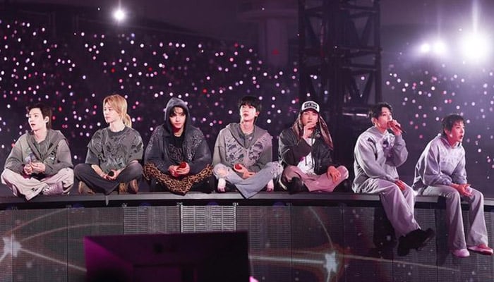Six BTS members return home after iHeartRadio stage takeover