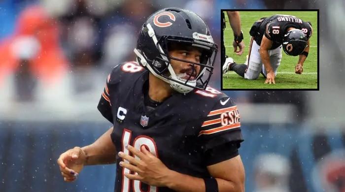 Bear's Caleb Williams exits on cart after hamstring injury; Chicago's season now on edge
