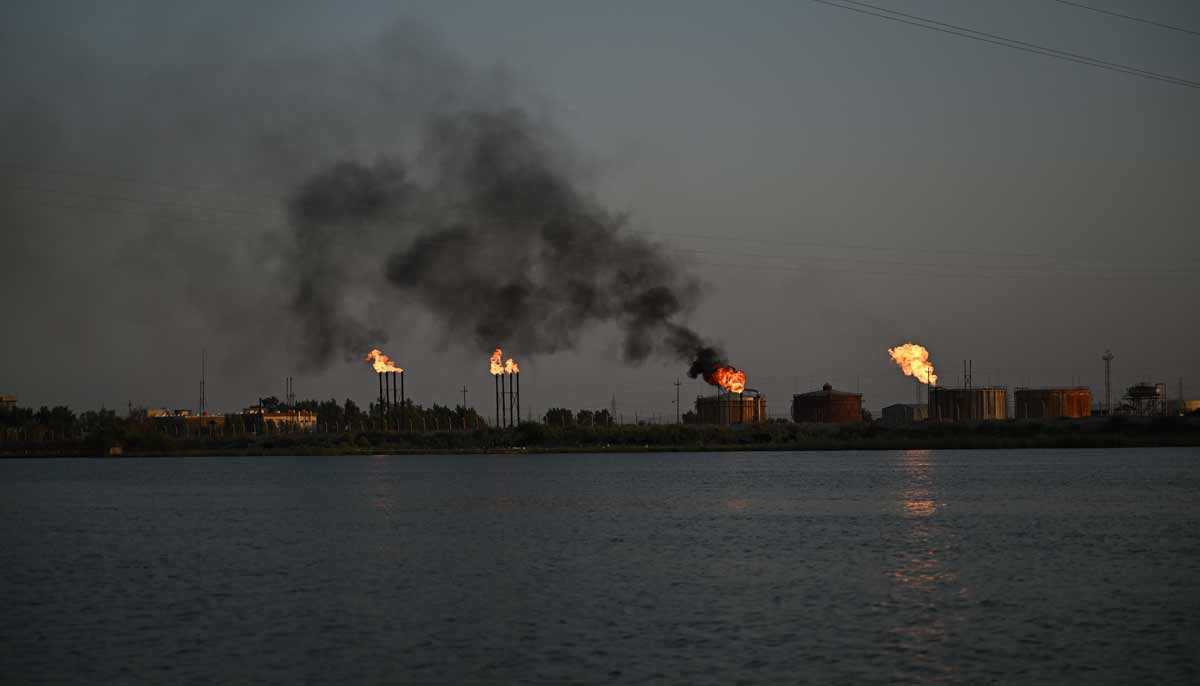 This photograph shows the Nahr Bin Umar gas field in southern Iraq on September 17, 2026. — AFP