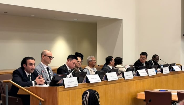 Pakistan Virtual Assets Regulatory Authority (PVARA) Chairman Bilal Bin Saqib (left) speaks during the Social Business, Youth and Technology Forum, September 22, 2026. — PVARA