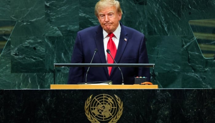 US President Donald Trump addresses the 81st United Nations General Assembly at UN headquarters in New York City, US, September 22, 2026. — Reuters