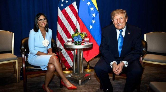 Trump meets Venezuela's president for first time since Maduro capture, Machado left out