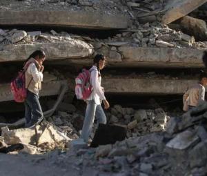 With reconstruction stalled, Gazans shelter in buildings at risk of collapse