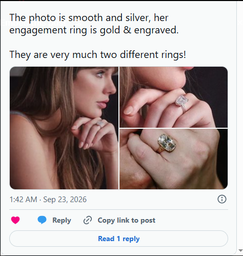 Taylor Swifts new cover connected to her engagement ring?