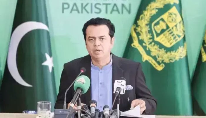 Minister of State for Interior Tallal Chaudhry addresses a press conference in Islamabad on April 18, 2025. — PID/File