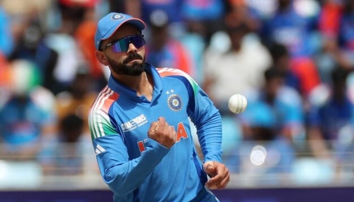 Indias Virat Kohli in action fielding during the ICC Mens Champions Trophy 2025 final against New Zealand at the Dubai International Stadium, Dubai, UAE, March 9, 2025. — Reuters