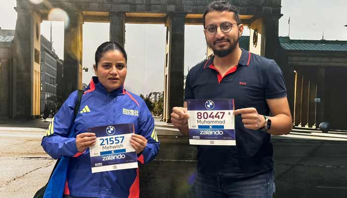 The image shows Pakistani Marathon runner before participating Berlin Marathon 2026, set to be held on September 27, 2026. — Reporter