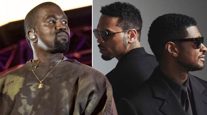Kanye West surprises fans at Chris Brown, Usher's concert