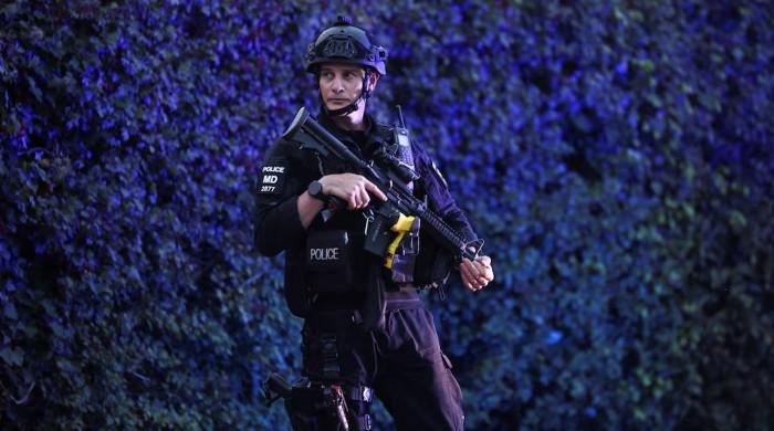 British police arrest five men at US air base in major incident