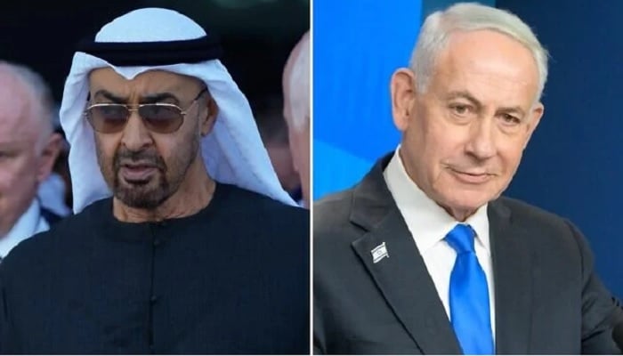 UAE President Sheikh Mohamed bin Zayed Al Nahyan (left) and Israeli Prime Minister Benjamin Netanyahu. — Reuters/AFP/File