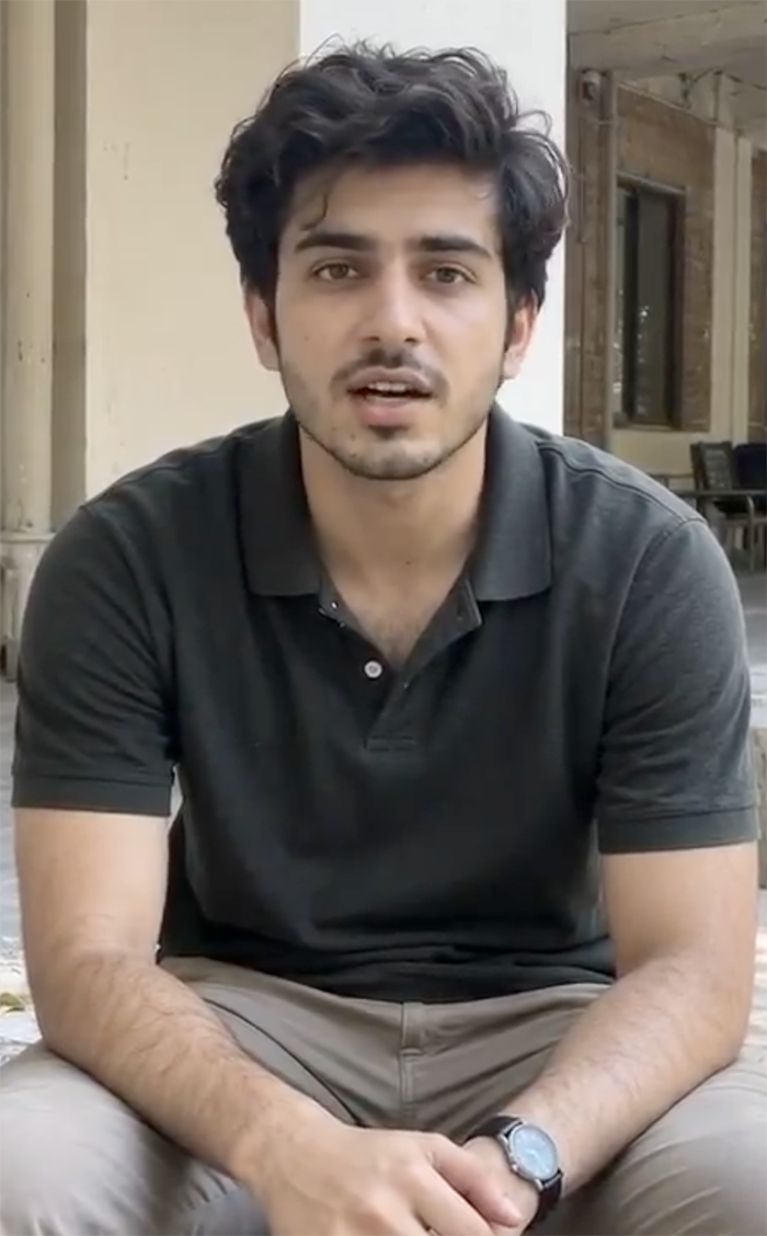 The appearance of the mans watch changes as the video progresses