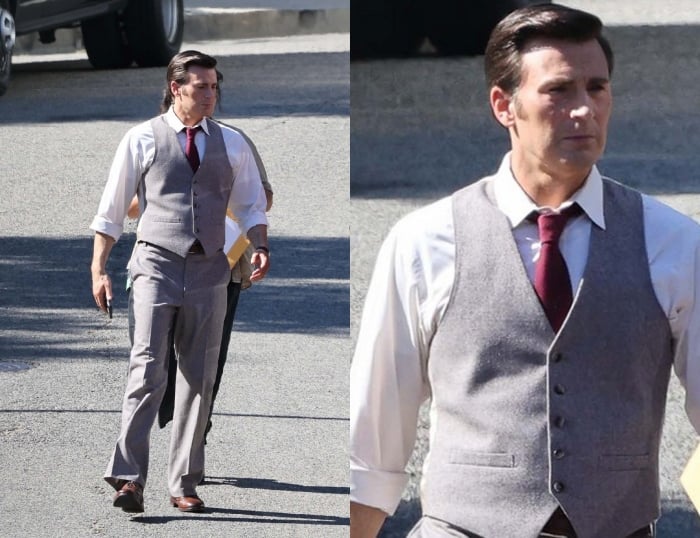 Chris Evans dons 80s look for new movie: Pictures inside