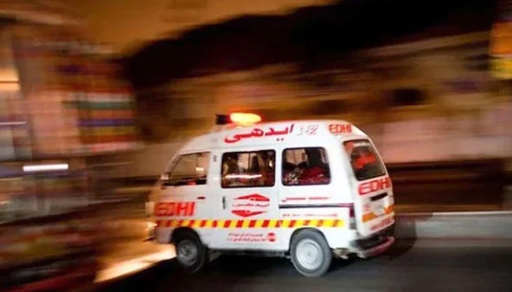 The representational image shows an ambulance on a Karachi street. — AFP/File