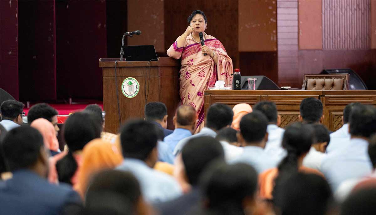 Newly recruited officers attending training session at the Bangladesh Public Administration Training Centre (BPATC) in Savar.— AFP