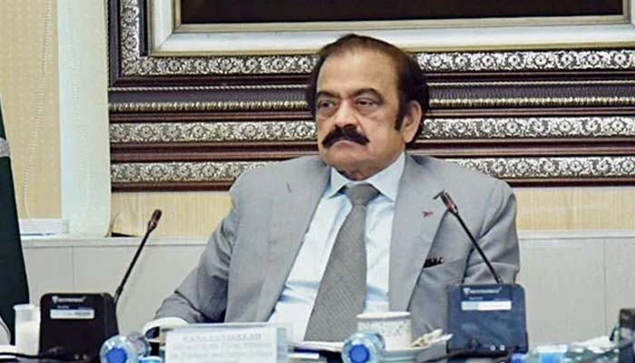 Prime Minister’s Adviser on Political Affairs Rana Sanaullah gestures during a meeting. — PID/File