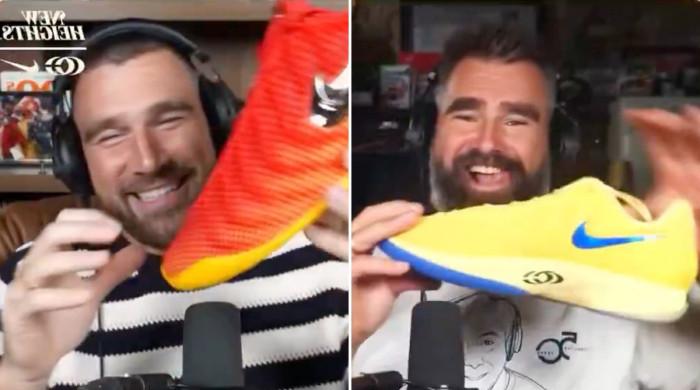Travis, Jason Kelce gush over special sneaker delivery from Caitlin Clark