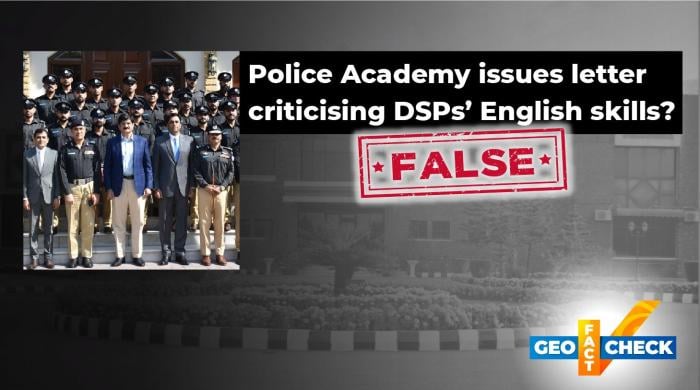 Fact-check: National Police Academy did not issue letter criticising Sindh DSPs' English skills