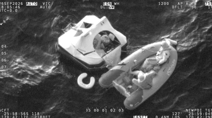 Four sailors rescued after 18 hours at sea as Whale-struck Yacht sinks