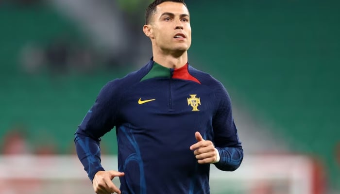Portugals Cristiano Ronaldo during the warm up before the match, December 10, 2022. — Reuters