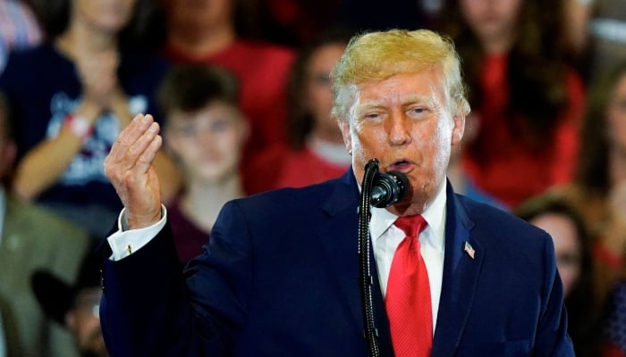 US President Donald Trump participates in a midterm election rally for Oklahoma Republican gubernatorial candidate Mike Mazzei at the Choctaw Event Center in Durant, Oklahoma, US, October 1, 2026. — Reuters