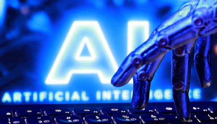 AI Artificial Intelligence words, a keyboard and a robotics hand in this illustration taken on September 23, 2026. — Reuters