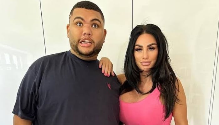Harvey, 24, is currently living with her after waiting for more than a year for his new flat to be ready