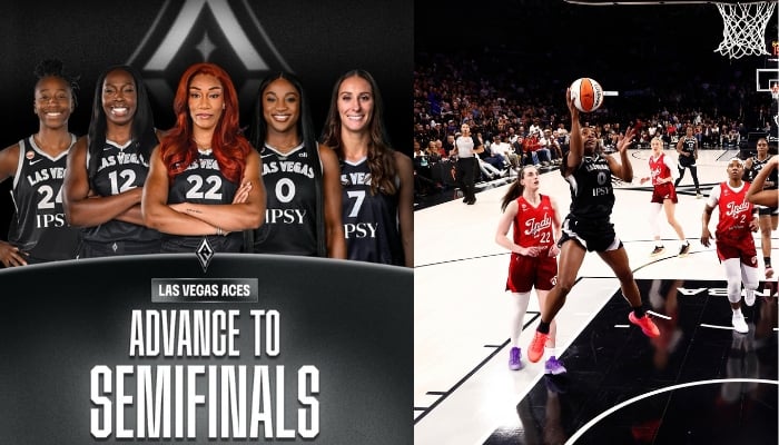 Aces end Fever’s season in Las Vegas to reach WNBA semifinals as Clark, Mitchell struggle