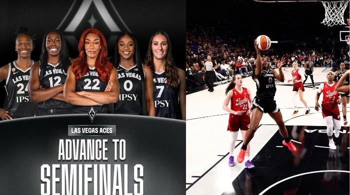 Aces end Fever's season in Las Vegas to reach WNBA semifinals as Clark, Mitchell struggle