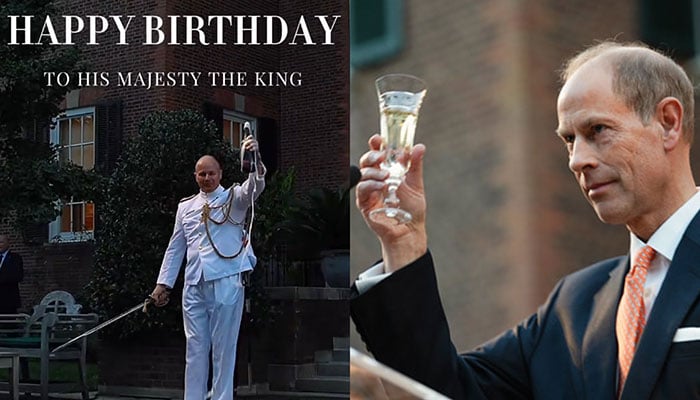 Prince Edward raises toast to King Charles at birthday celebrations