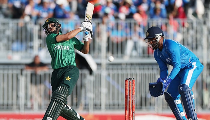 Pakistans Hasan Nawaz plays a shot during the mens cricket final match between Pakistan and India during the 2026 Asian Games at the Korogi Athletic Park in Nisshin on October 3, 2026. — AFP
