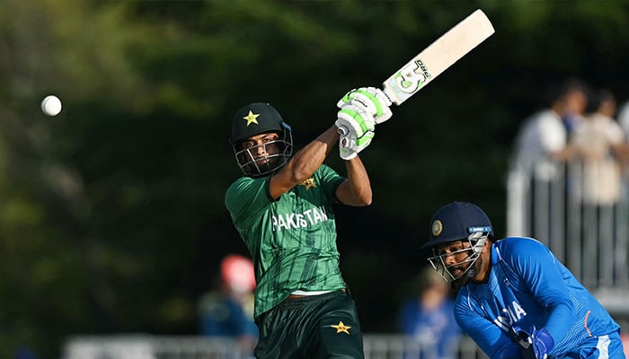 Pakistans Hasan Nawaz plays a shot during the mens cricket final match between Pakistan and India during the 2026 Asian Games at the Korogi Athletic Park in Nisshin on October 3, 2026. — AFP