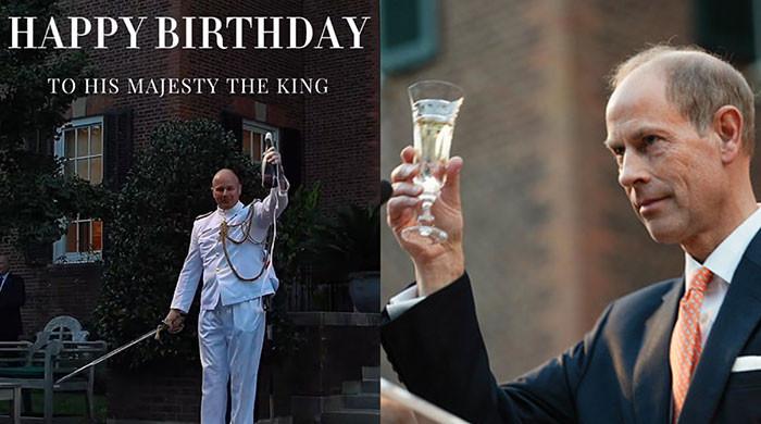 Prince Edward raises toast to King Charles at birthday celebrations