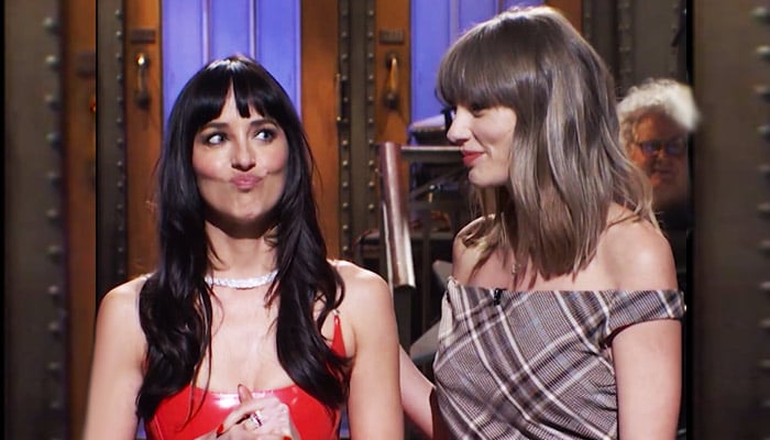 Taylor Swift makes surprise appearance during Dakota Johnson’s SNL monologu