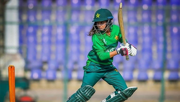 Pakistans Kainat Imtiaz playing a shot during a match. — Facebook/@kainatimtiaz/File