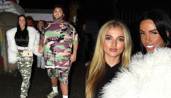The mother-and son duo wore similar outfit as they posed together at the event at Tulleys Farms in West Sussex