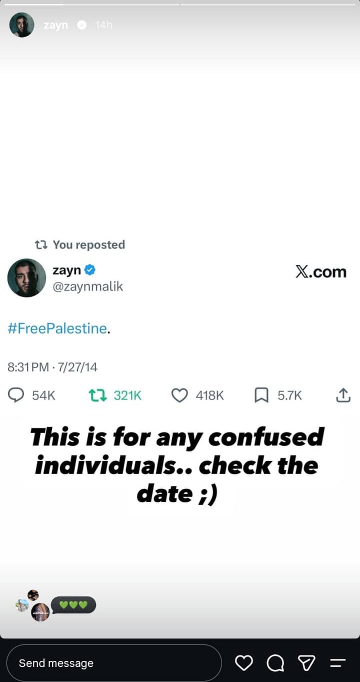 Zayn Malik hits back at critics over Chile speech: ‘Check the date’