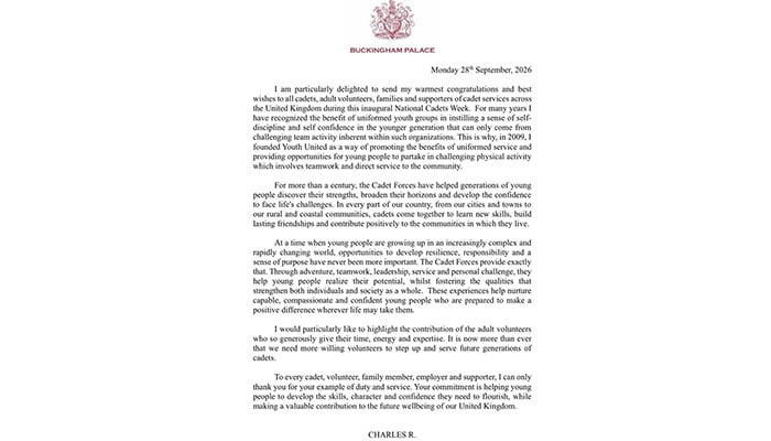 King Charles reveals personal connection to youth groups in heartfelt celebration