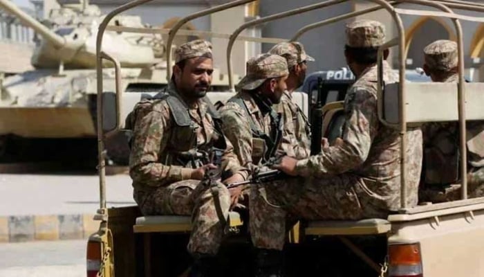 Pakistan Army personnel can be seen patrolling in this undated image. — Reuters/File