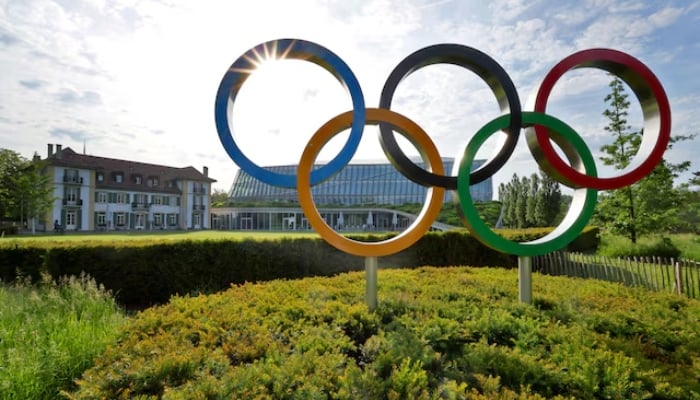 The Olympic rings are pictured in front of the International Olympic Committee (IOC) headquarters in Lausanne, Switzerland, May 17, 2022. — Reuters