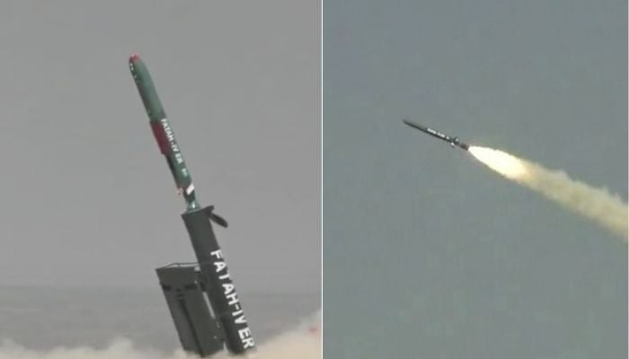 Pakistan conducted a successful test launch of an indigenously developed extended version of Fatah-4 ground-launched cruise missile on October 6, 2026. — ISPR/screengrab