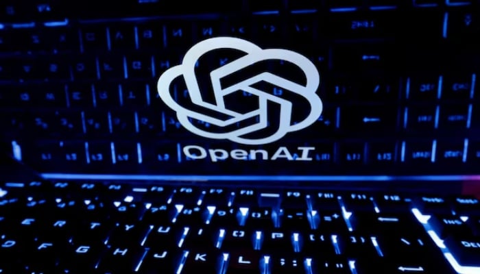 A keyboard is placed in front of a displayed OpenAI logo in this illustration taken February 21, 2023. — Reuters