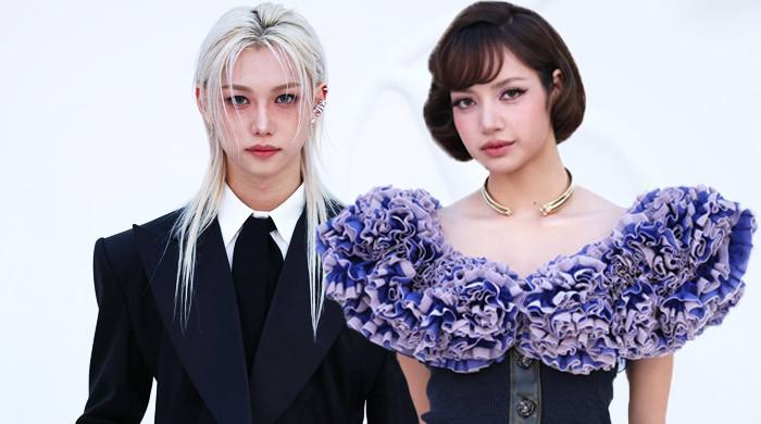 BLACKPINK LISA, Stray Kids Felix get close at Paris Fashion Week 