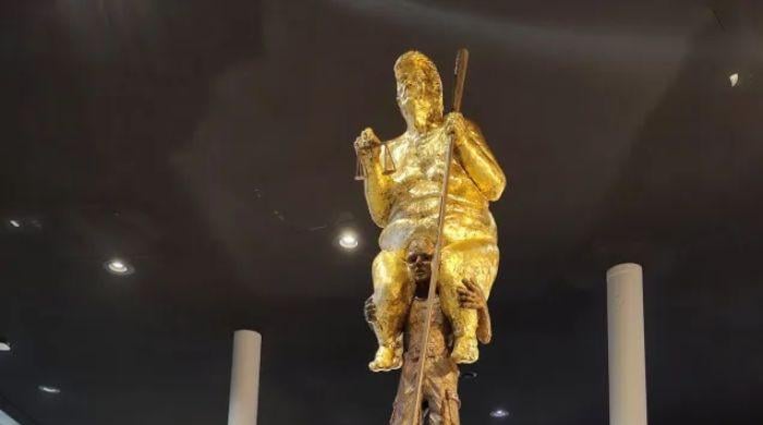Orange Plague explained: Why golden naked Trump statue is installed inside EU Parliament